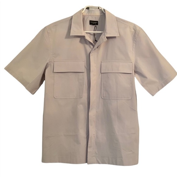 Club  Monaco Men’s Slim Fit Short Sleeves Button Down Shirt - Picture 1 of 5